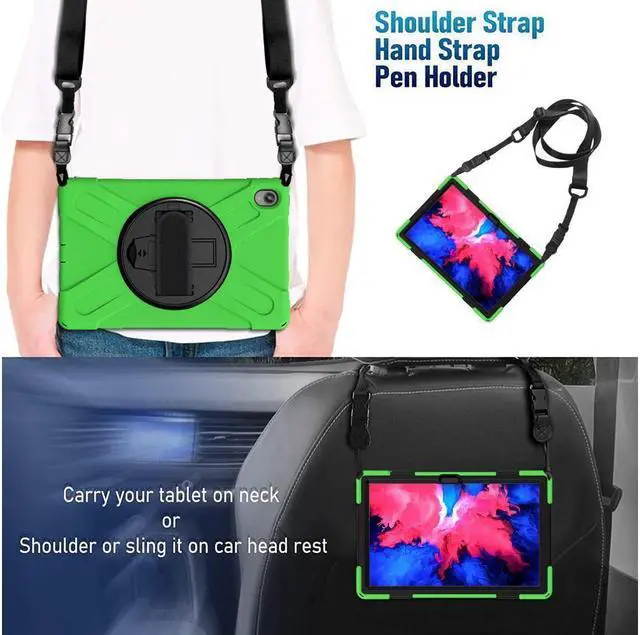 Alt view image 2 of 7 - BONAEVER Case for Lenovo Tab P11 Plus / P11 11 inch 2022 2021 2020 TB-J606F TB-J606X TB-J616F TB-J607F with Stand Shoulder Strap Shockproof Cover