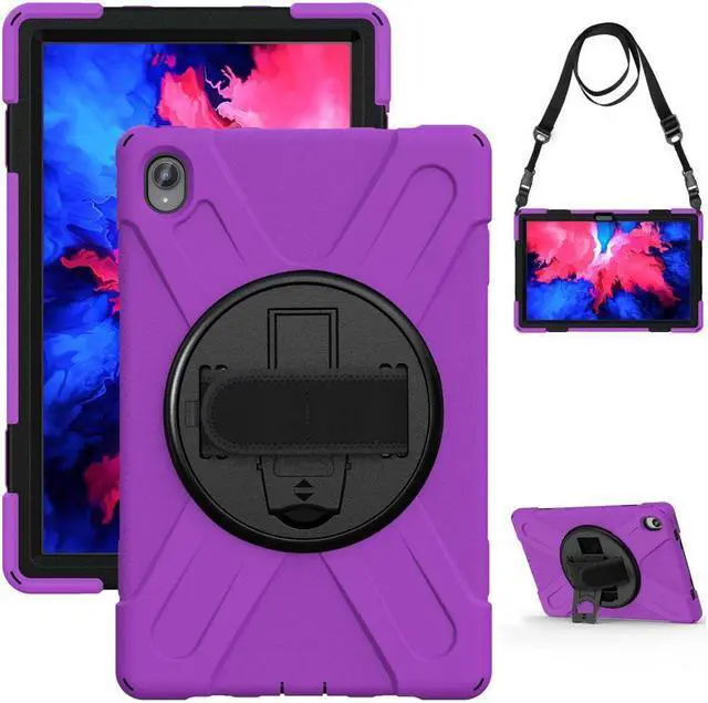 Alt view image 2 of 5 - BONAEVER Case for Lenovo Tab P11 Plus / P11 11 inch 2022 2021 2020 TB-J606F TB-J606X TB-J616F TB-J607F with Stand Shoulder Strap Shockproof Cover
