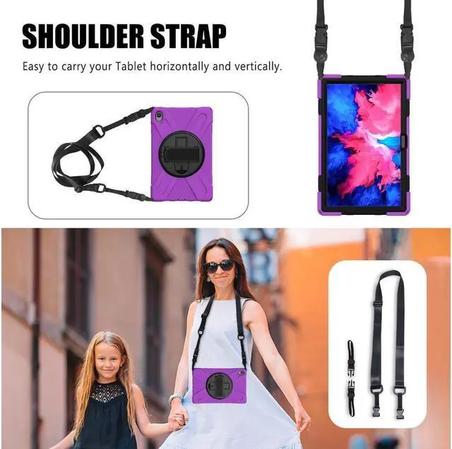 Alt view image 3 of 5 - BONAEVER Case for Lenovo Tab P11 Plus / P11 11 inch 2022 2021 2020 TB-J606F TB-J606X TB-J616F TB-J607F with Stand Shoulder Strap Shockproof Cover