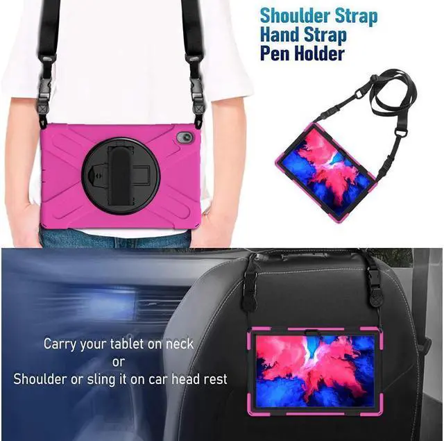 Alt view image 3 of 7 - BONAEVER Case for Lenovo Tab P11 Plus / P11 11 inch 2022 2021 2020 TB-J606F TB-J606X TB-J616F TB-J607F with Stand Shoulder Strap Shockproof Cover