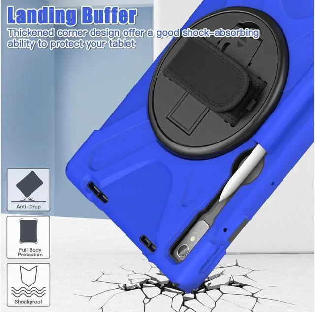 Alt view image 5 of 7 - BONAEVER Case for Lenovo Tab P11 Pro 2nd Gen 11.2 inch 2022 Model TB-132FU TB-138FC with Pencil Holder Stand and & Shoulder Strap Protective Cover