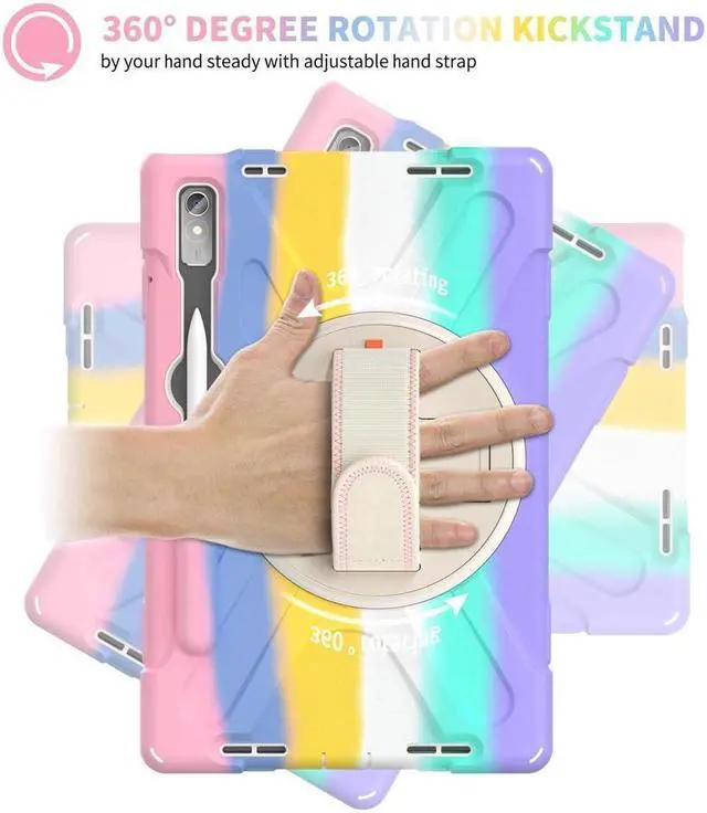 Alt view image 2 of 7 - BONAEVER Case for Lenovo Tab P11 Pro 2nd Gen 11.2 inch 2022 Model TB-132FU TB-138FC with Pencil Holder Stand and & Shoulder Strap Protective Cover
