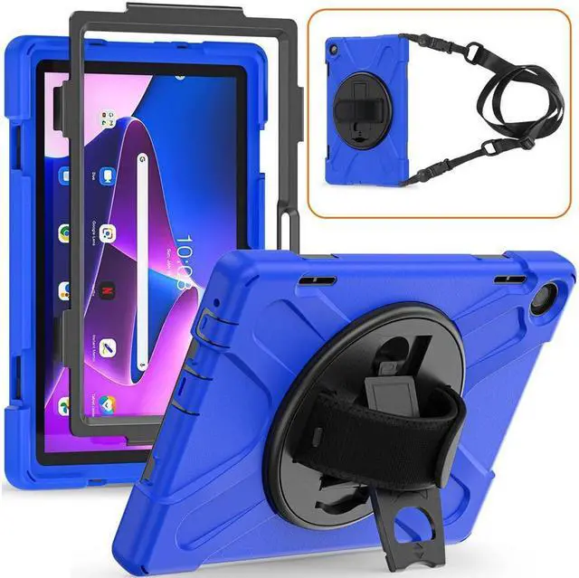 Main image of BONAEVER Case for Lenovo Tab M10 3rd Gen 10.1 inch 2022 Model TB-328FU TB-328XU with Pencil Holder Stand and & Shoulder Strap Protective Cover