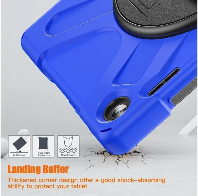 Alt view image 6 of 7 - BONAEVER Case for Lenovo Tab M10 3rd Gen 10.1 inch 2022 Model TB-328FU TB-328XU with Pencil Holder Stand and & Shoulder Strap Protective Cover
