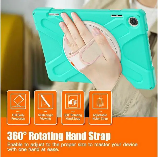 Alt view image 4 of 7 - BONAEVER Case for Lenovo Tab M10 3rd Gen 10.1 inch 2022 Model TB-328FU TB-328XU with Pencil Holder Stand and & Shoulder Strap Protective Cover