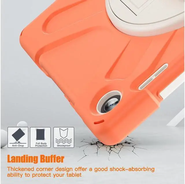 Alt view image 6 of 7 - BONAEVER Case for Lenovo Tab M10 3rd Gen 10.1 inch 2022 Model TB-328FU TB-328XU with Pencil Holder Stand and & Shoulder Strap Protective Cover