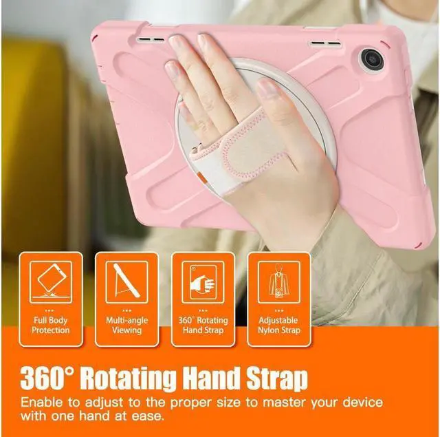Alt view image 4 of 7 - BONAEVER Case for Lenovo Tab M10 3rd Gen 10.1 inch 2022 Model TB-328FU TB-328XU with Pencil Holder Stand and & Shoulder Strap Protective Cover
