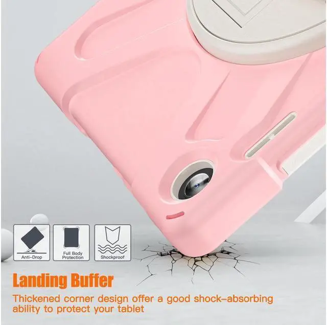 Alt view image 6 of 7 - BONAEVER Case for Lenovo Tab M10 3rd Gen 10.1 inch 2022 Model TB-328FU TB-328XU with Pencil Holder Stand and & Shoulder Strap Protective Cover