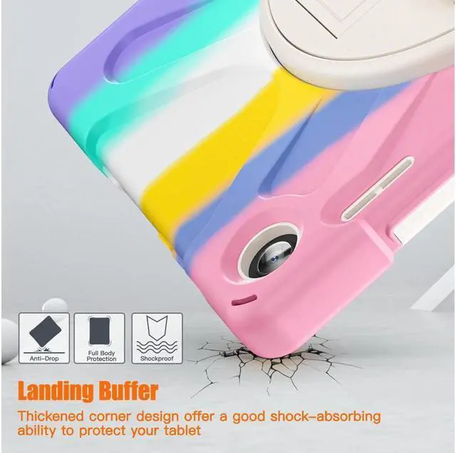 Alt view image 6 of 7 - BONAEVER Case for Lenovo Tab M10 3rd Gen 10.1 inch 2022 Model TB-328FU TB-328XU with Pencil Holder Stand and & Shoulder Strap Protective Cover