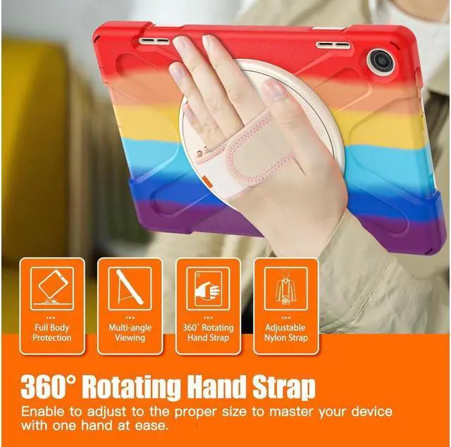 Alt view image 4 of 7 - BONAEVER Case for Lenovo Tab M10 3rd Gen 10.1 inch 2022 Model TB-328FU TB-328XU with Pencil Holder Stand and & Shoulder Strap Protective Cover