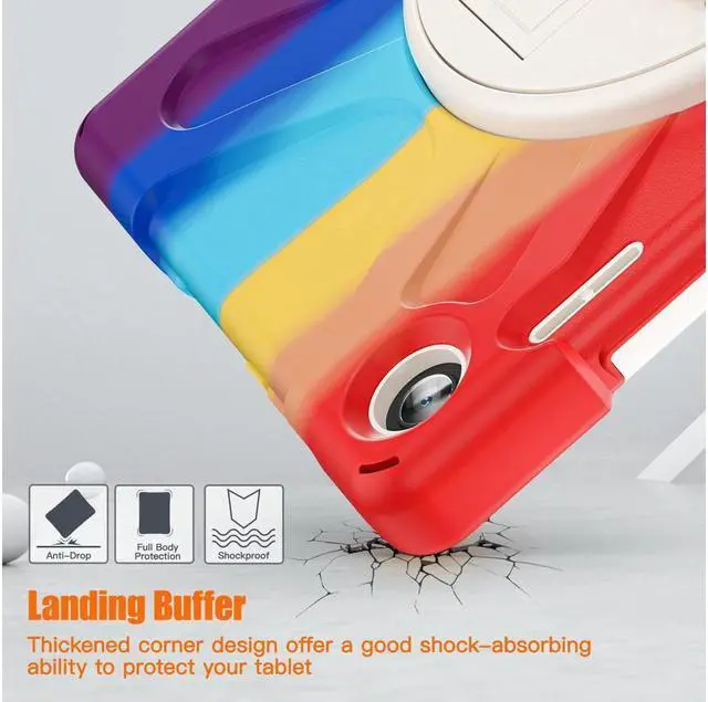 Alt view image 5 of 7 - BONAEVER Case for Lenovo Tab M10 3rd Gen 10.1 inch 2022 Model TB-328FU TB-328XU with Pencil Holder Stand and & Shoulder Strap Protective Cover