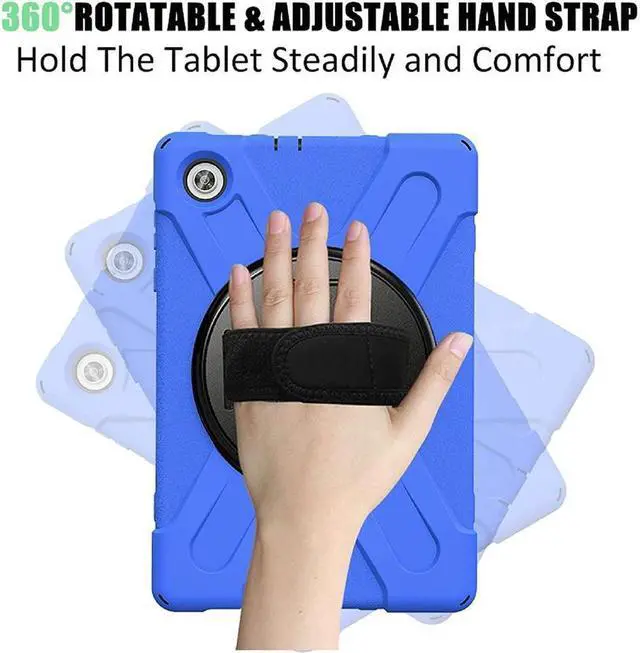 Alt view image 4 of 7 - BONAEVER Case for Lenovo Tab M10 HD 2nd Generation 2020 10.1 Inch TB-X306F / TB-X306X Shoockproof Cover with Hand Strap Stand and Shoulder Belt