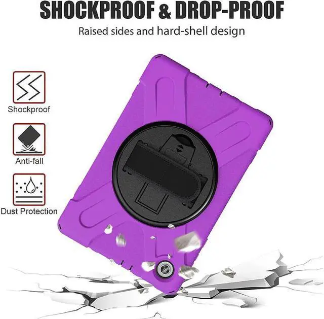 Alt view image 2 of 7 - BONAEVER Case for Lenovo Tab M10 HD 2nd Generation 2020 10.1 Inch TB-X306F / TB-X306X Shoockproof Cover with Hand Strap Stand and Shoulder Belt
