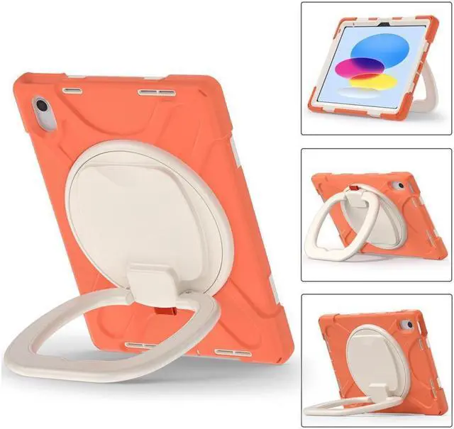 Alt view image 2 of 7 - BONAEVER Case for iPad 10th Generation 2022 10.9 Inch Model A2696 A2757 A2777 Rugged Shockproo cover with Pencil Holder/360 Degree Stand and /H Grip/Shoulder Strap
