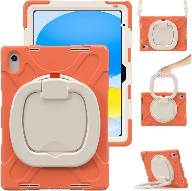 Main image of BONAEVER Case for iPad 10th Generation 2022 10.9 Inch Model A2696 A2757 A2777 Rugged Shockproo cover with Pencil Holder/360 Degree Stand and /H Grip/Shoulder Strap