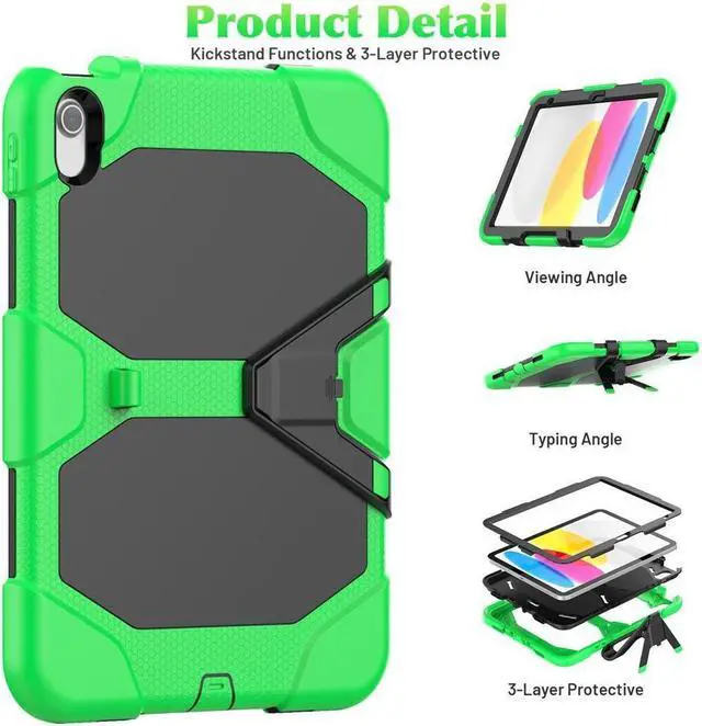 Alt view image 4 of 7 - BONAEVER Case for iPad (A16) 11th Generation 11 Inch 2025, iPad 10th Generation 10.9 inch 2022 Shockproof Protective cover with Pencil Holder Stand