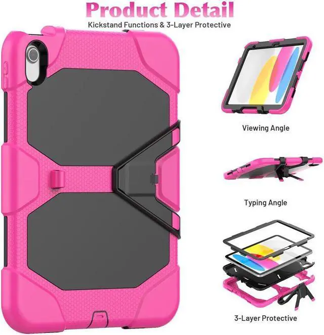 Alt view image 3 of 7 - BONAEVER Case for iPad (A16) 11th Generation 11 Inch 2025, iPad 10th Generation 10.9 inch 2022 Shockproof Protective cover with Pencil Holder Stand