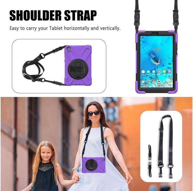 Alt view image 4 of 7 - BONAEVER Huawei MatePad 10.4 inch 2020 2022 Case with Rotating Stand and / Hand Strap / Shoulder Belt Hybrid Armor Rugged Shockproof Cover