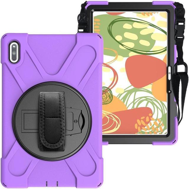 Alt view image 2 of 7 - BONAEVER Huawei MatePad 10.4 inch 2020 2022 Case with Rotating Stand and / Hand Strap / Shoulder Belt Hybrid Armor Rugged Shockproof Cover
