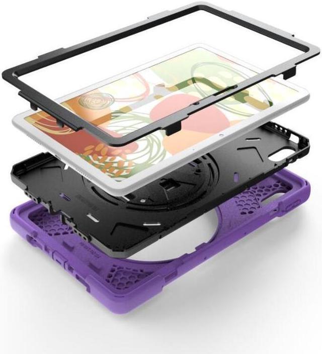 Alt view image 7 of 7 - BONAEVER Huawei MatePad 10.4 inch 2020 2022 Case with Rotating Stand and / Hand Strap / Shoulder Belt Hybrid Armor Rugged Shockproof Cover