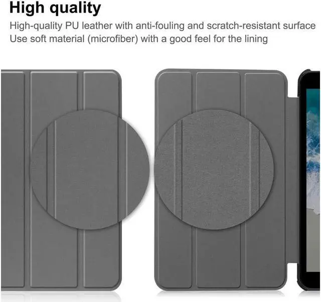 Alt view image 7 of 7 - BONAEVER Nokia T10 Case 8.0 Inch 2022 Trifold Slim Smart Stand Cover Hard Shell for 8.0" Nokia T10 2022 Release with Universal Stylus Pen