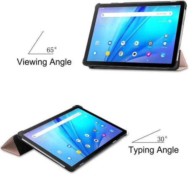 Alt view image 3 of 7 - BONAEVER TCL Tab 10s 10.1 inch 9080G Case 2021 Trifold Slim Smart Stand Cover Hard Shell for 8.0" Nokia T10 2022 Release with Universal Stylus Pen