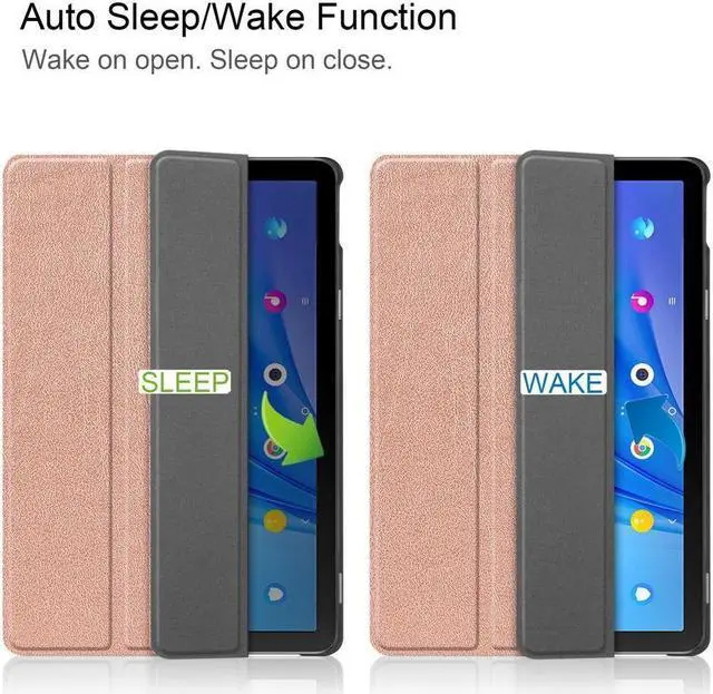 Alt view image 2 of 7 - BONAEVER TCL Tab 10s 10.1 inch 9080G Case 2021 Trifold Slim Smart Stand Cover Hard Shell for 8.0" Nokia T10 2022 Release with Universal Stylus Pen