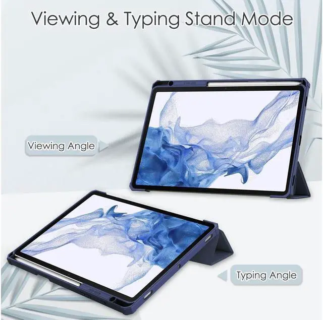 Alt view image 2 of 7 - BONAEVER Case for Samsung Galaxy Tab S8 2022 / S7 2020 11 inch with S Pen Holder Model SM-X700/X706/T870/T875/T878 Trifold Stand Slim Cover with Universal Stylus