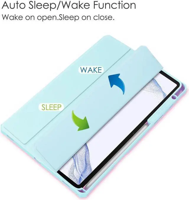 Alt view image 5 of 7 - BONAEVER Case for Samsung Galaxy Tab S8 2022 / S7 2020 11 inch with S Pen Holder Model SM-X700/X706/T870/T875/T878 Trifold Stand Slim Cover with Universal Stylus