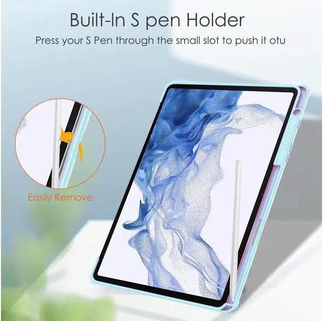 Alt view image 7 of 7 - BONAEVER Case for Samsung Galaxy Tab S8 2022 / S7 2020 11 inch with S Pen Holder Model SM-X700/X706/T870/T875/T878 Trifold Stand Slim Cover with Universal Stylus