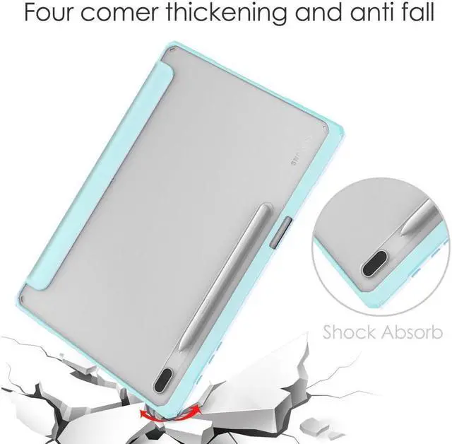 Alt view image 7 of 7 - BONAEVER For Samsung Galaxy Tab S8 Plus 12.4 2022 SM-X800 SM-X806 / Tab S7 FE 12.4 Inch 2021 / Tab S7 Plus 12.4 2020 with Pen Holder universal Stylus Stand Cover