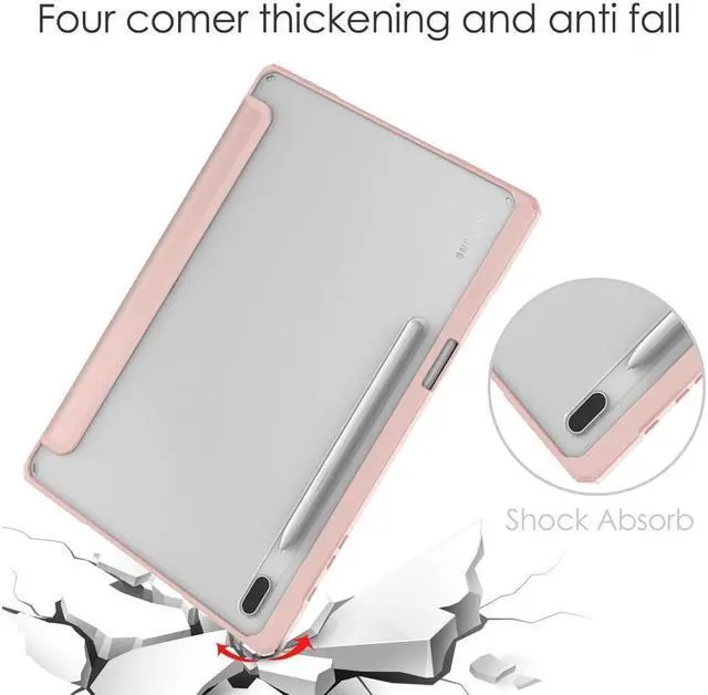 Alt view image 7 of 7 - BONAEVER For Samsung Galaxy Tab S8 Plus 12.4 2022 SM-X800 SM-X806 / Tab S7 FE 12.4 Inch 2021 / Tab S7 Plus 12.4 2020 with Pen Holder universal Stylus Stand Cover