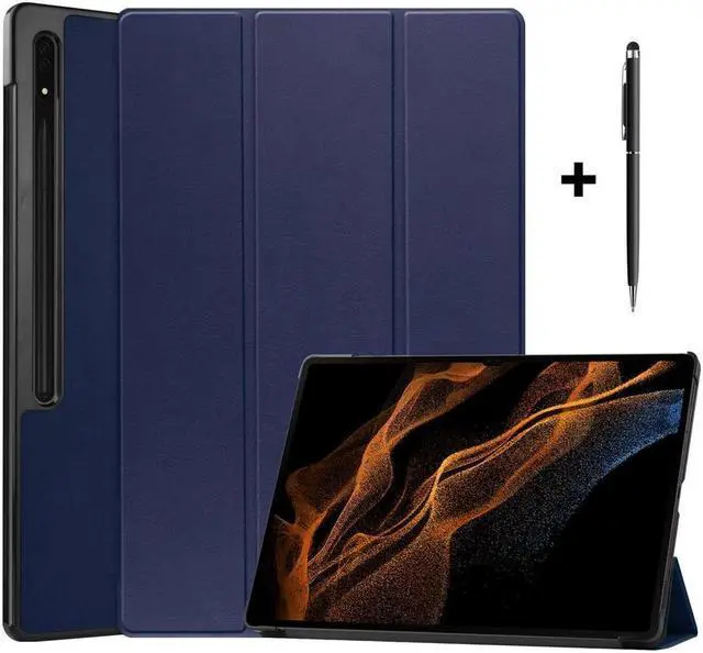 Main image of BONAEVER For Samsung Galaxy Tab S8 Ultra Case 14.6 Inch 2022 with S Pen Holder Model SM-X900 / SM-X906 Slim Stand Protective Smart Folio Cover with Universal Stylus Pen