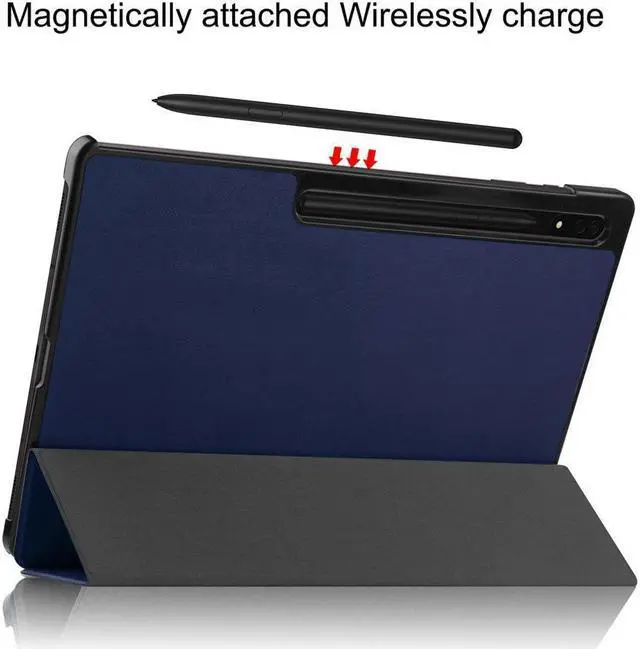 Alt view image 5 of 7 - BONAEVER For Samsung Galaxy Tab S8 Ultra Case 14.6 Inch 2022 with S Pen Holder Model SM-X900 / SM-X906 Slim Stand Protective Smart Folio Cover with Universal Stylus Pen