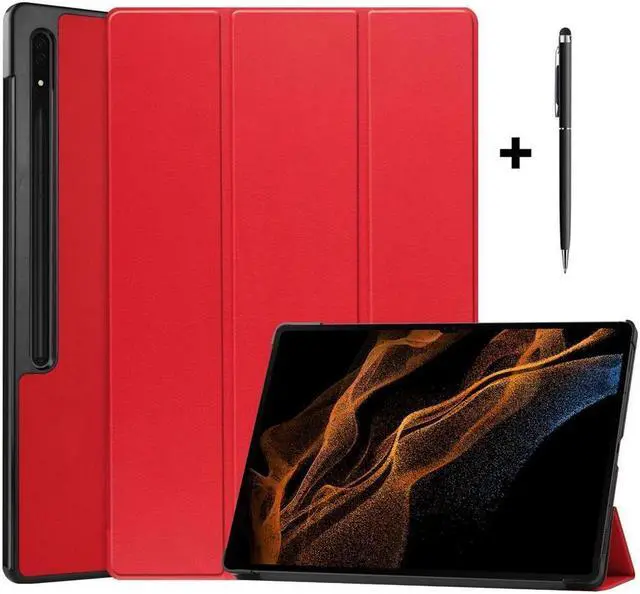 Main image of BONAEVER For Samsung Galaxy Tab S8 Ultra Case 14.6 Inch 2022 with S Pen Holder Model SM-X900 / SM-X906 Slim Stand Protective Smart Folio Cover with Universal Stylus Pen