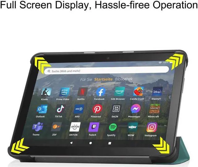 Alt view image 6 of 7 - BONAEVER Case for Amazon Fire HD 8 Fire HD 8 Plus (12th /10th Generation 2022/2020 Release) 8" Ultra Slim Shell Stand Cover with Stylus Pen