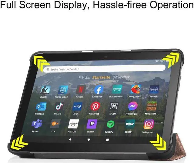 Alt view image 7 of 7 - BONAEVER Case for Amazon Fire HD 8 Fire HD 8 Plus (12th /10th Generation 2022/2020 Release) 8" Ultra Slim Shell Stand Cover with Stylus Pen