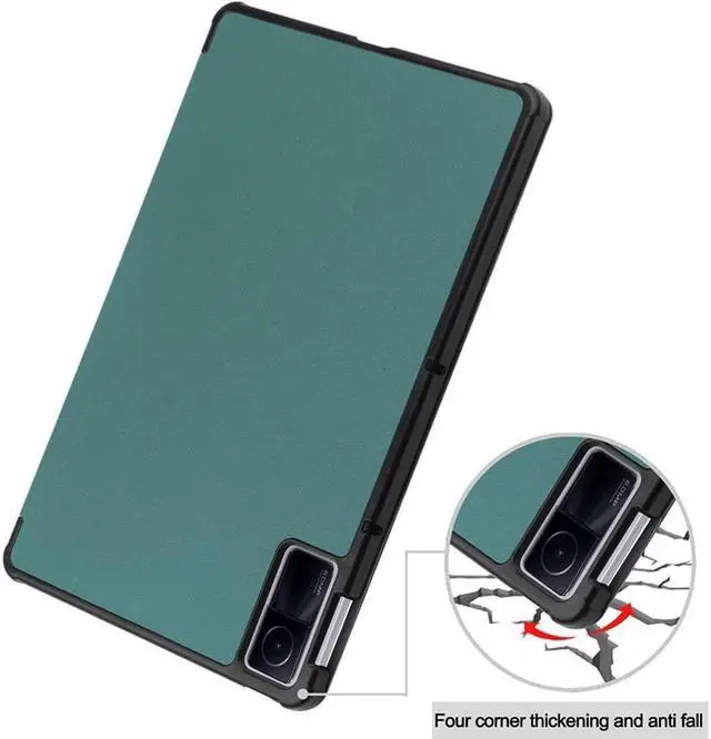 Alt view image 7 of 7 - BONAEVER Case for Xiaomi Redmi Pad 10.61 inch 2022 Tri fold Slim Auto Wake Hard Shell Smart Protective Stand Cover with Universal Stylus Pen