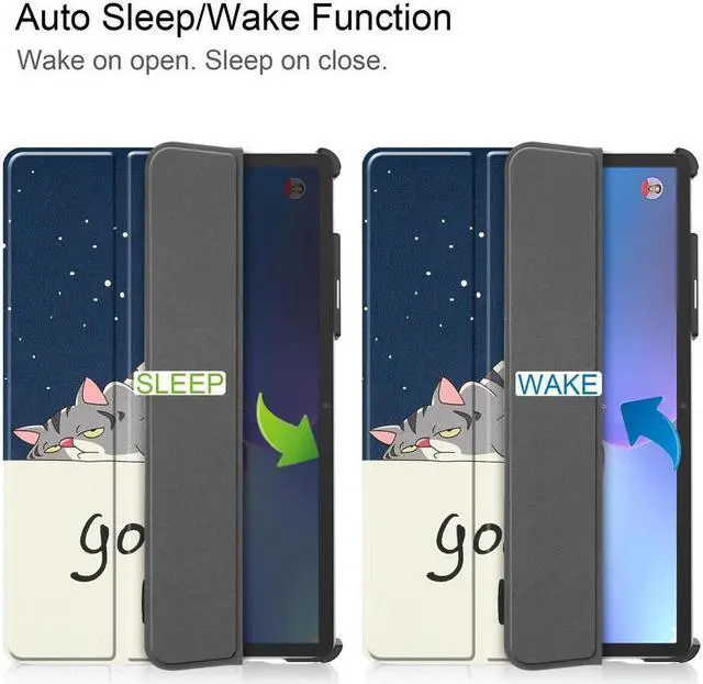 Alt view image 3 of 7 - BONAEVER Case for Lenovo Tab P11 Pro 11.2 inch Gen 2 2022 / Xiaoxin Pad Pro 2022 11.2 inch Slim Hard Shell Smart Protective Stand Cover + Universal Stylus Pen