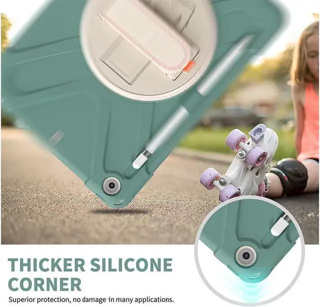 Alt view image 5 of 7 - BONAEVER For iPad 9th 8th 7th Generation 10.2 Case with Pencil Holder Stand and Strap Shoulder Strap Protective Cover for iPad 10.2 inch 2021 2020 2019