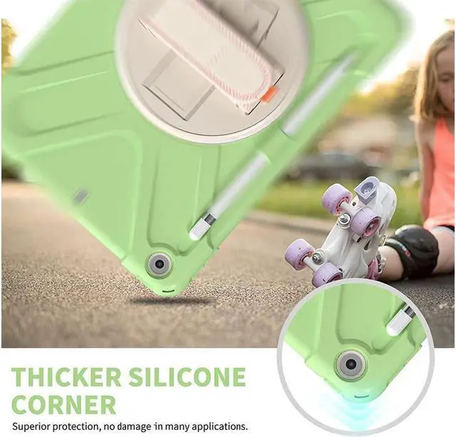 Alt view image 5 of 6 - BONAEVER For iPad 9th 8th 7th Generation 10.2 Case with Pencil Holder Stand and Strap Shoulder Strap Protective Cover for iPad 10.2 inch 2021 2020 2019