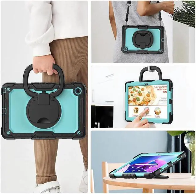 Alt view image 6 of 7 - BONAEVER For Lenovo Tab M10 Plus 3rd Gen 10.6 inch Case Model TB-125F TB-128F with Screen Protector Drop-Proof Protection Case with Stand & Shoulder Strap & Pen Holder