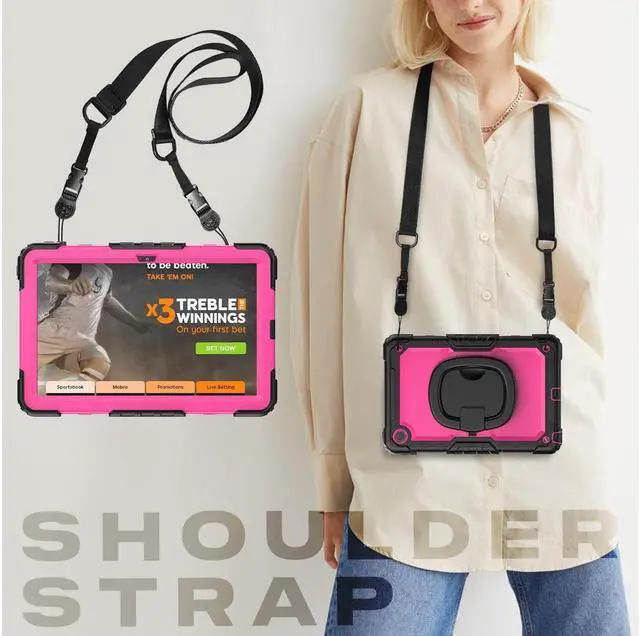 Alt view image 5 of 7 - BONAEVER For Lenovo Tab M10 Plus 3rd Gen 10.6 inch Case Model TB-125F TB-128F with Screen Protector Drop-Proof Protection Case with Stand & Shoulder Strap & Pen Holder