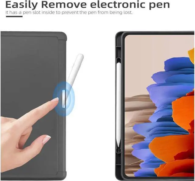 Alt view image 4 of 7 - BONAEVER Keyboard Case for Samsung Galaxy Tab S8 / S7 11 inch (Model for SM-X700/X706/T870/T875/T878) Wireless KeyboardSlim Stand Cover with Pen Holder