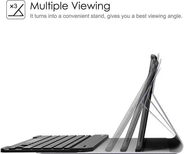 Alt view image 2 of 7 - BONAEVER Keyboard Case for Samsung Galaxy Tab S5e 10.5 inch 2019 Model SM-T720/T725/T727 Slim Stand Cover with Wireless Bluetooth Keyboard