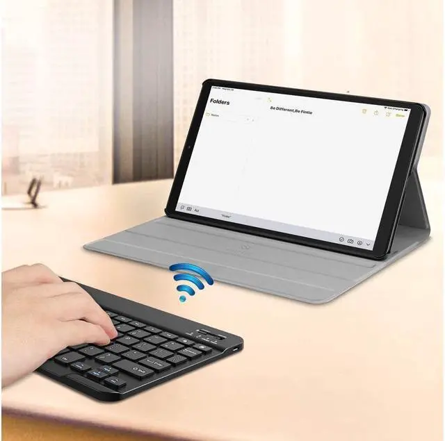Alt view image 5 of 7 - BONAEVER Keyboard Case for Samsung Galaxy Tab A 10.1 2019 Model SM-T510/T515/T517 Slim Shell Stand Cover with Wireless Bluetooth Keyboard