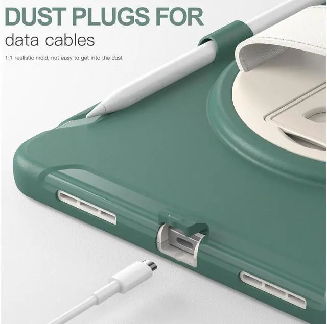 Alt view image 6 of 7 - BONAEVER Case for iPad (A16) 11th Generation 11 Inch 2025, iPad 10th Generation 10.9 inch 2022 with Pencil Holder 360° Swivel Stand and Strap Shockproof Rugged Protective Cover