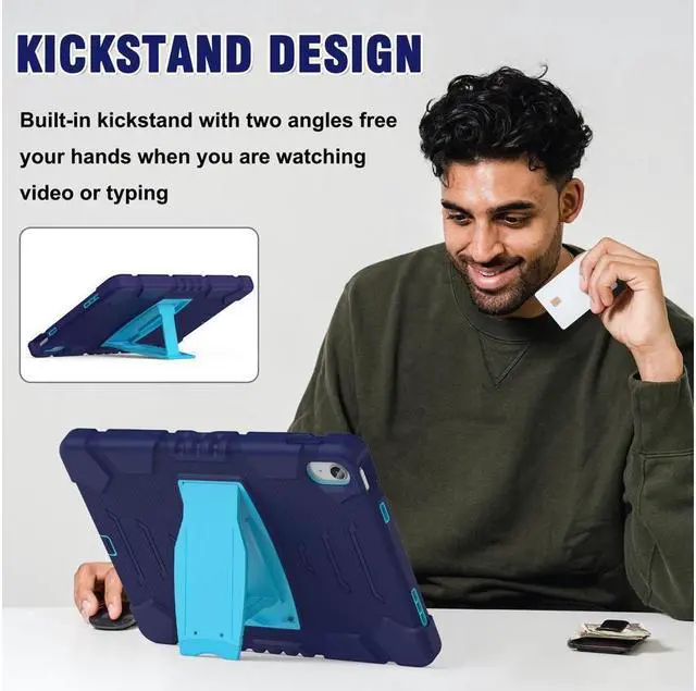 Alt view image 4 of 7 - BONAEVER Case for iPad (A16) 11th Generation 11 Inch 2025, iPad 10th Generation 10.9 inch 2022 Multi-Angle Viewing Shockproof Rugged Protective Cover with Stand