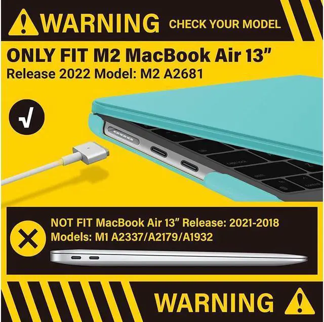 Alt view image 3 of 7 - BONAEVER Compatible with MacBook Air 13.6 inch Case 2025 2024 2022 Model M4 A3240 A2681 M2 A3113 M3 with Liquid Retina Display Touch ID Protective Laptop Cover with Keyboard Cover Skin