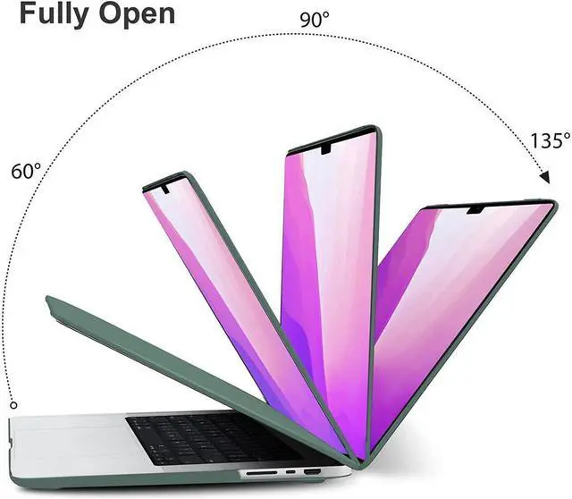 Alt view image 4 of 7 - BONAEVER Case for MacBook Pro 16 inch Case 2023 2022 2021 Release M2 A2780 A2485 M1 Pro/Max Chip with Touch ID Plastic Hard Shell Protective Cover with Keyboard Skin